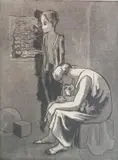 Joseph Leboit, - ''Madonna and Child''-, etching and aquatint, ca. 1940