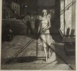 Martin Lewis, - ''Night In New York''-, drypoint and etching, 1932