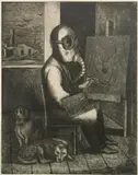 Joseph Leboit, - ''Plastic Values''-, etching and aquatint, ca. 1936-42