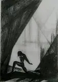 Boris Lovet-Lorski, - ''Untitled #5'' Nude Kneeling-