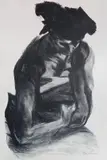Nan Lurie, - ''Scrubwoman''-, lithograph, ca. 1935