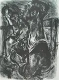 Nan Lurie, - ''Sand Yard''-, lithograph, c. 1935-40