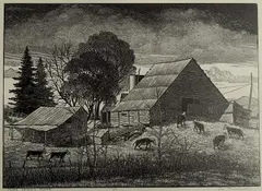 Leo J. Meissner, - ''Jeter Spivey's Place''- wood, engraving