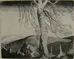 George Jo Mess, - ''Singing Hill''-, aquatint