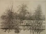Gabor Peterdi, - ''Winter II'' (Johnson 144)-