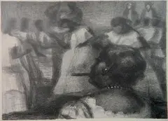 Lewis W. Rubenstein, - ''Macumba''-, lithograph, c. 1940-45