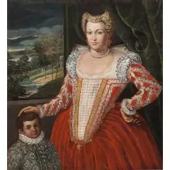 Ritratto di dama con figlio by Francesco Montemezzano, offered Dec 2013
