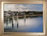 Nantucket Town Past the Harbor by Yasemin Tomakan Fine, Oil, offered Jul 2015
