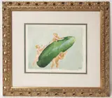 Comment on Vole un Concombre by Xavier Callatay Watercolor and, Pencil on Paper, offered Jul 2015