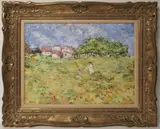 Frederick H. McDuff, Girls in a Field, Oil on Canvas
