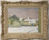 Winter Rooftops by José Fabri-Canti, Oil on Canvas, offered Jul 2015