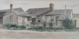 Sconset Cottages by J.B. Reid, Watercolor on Paper, offered Jul 2015