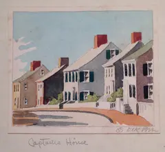 Captain’s House by Doris and Richard Beer, Watercolor on Paper, offered Jul 2015