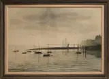 C. Robert Perrin, Quiet Pier, Watercolor on Paper