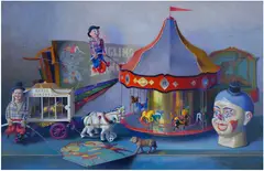 Sid Willis, Carousel, Oil on Panel