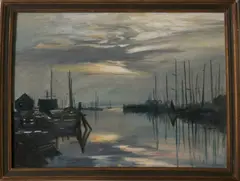 Still Docked by Paul Longnecker, Oil on Canvas, offered Dec 2015
