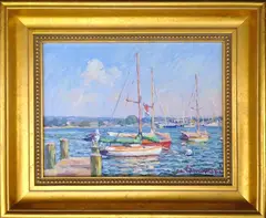 Moored in Nantucket by Jan Pawlowski, Oil on Canvas, offered Dec 2015