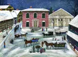 Jan Munro, Pacific National Bank in Winter, Mixed Media on Rag Paper
