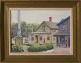 Gerald Taber, Sconset Square, Oil on Board