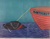 Nantucket by Stephen Huneck Limited Edition, Silkscreen, offered Aug 2015
