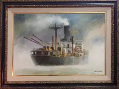 The Freighter by John Kelly, Oil on Canvas, offered Aug 2015