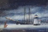 John Hutchinson, On The Ice Off Brant Point
