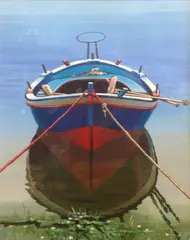 Igor Medvedev, Tied to Shore, Giclee on Canvas Print