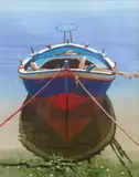 Igor Medvedev, Tied to Shore, Giclee on Canvas Print