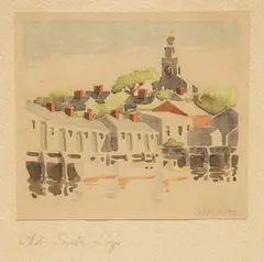 Old South Slip by Doris and Richard Beer, Watercolor on Paper, offered Aug 2015