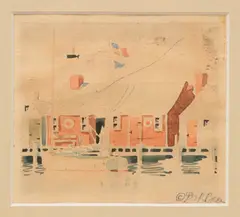 Wharf Rat Club by Doris and Richard Beer, Watercolor on Paper, offered Aug 2015