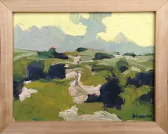 Rams Pasture II by David Lazarus, Oil on Artists Board, offered Aug 2015