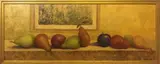 Pears with Plum by Sue Lingman, Oil on Board, offered Aug 2015