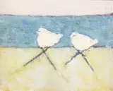 Shore Birds by Meghan Hinton Oil and, Pencil on Board, offered Aug 2015