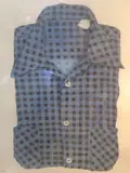 Blue Gingham Shirt by Elizabeth Keller, Watercolor on Paper, offered Aug 2015