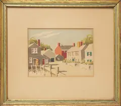 Old South Slip by Doris and Richard Beer, Watercolor on Paper, offered Aug 2015