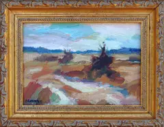 Blue Sky in the Moors by David Lazarus, Oil on Canvas Board, offered Aug 2015