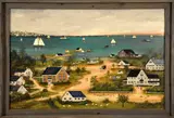 Jan Munro, Summer View of Nantucket, Mixed Media on Masonite