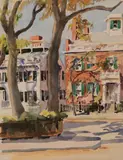 Doris Riker Beer, West Brick and 99 Main, Watercolor