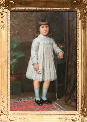 Clement Rollins Grant, Portrait of Ethel Monroe Keeler of Cambridge, Oil on canvas