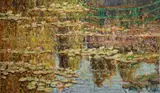 William Welch, Water Lilies, Oil on Canvas