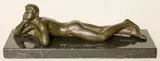 Walker Hancock, Patina, Bronze of Reclining Nude Man
