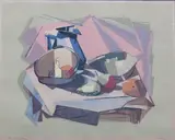 Philip Hicken, The Blue Pitcher, Lithograph