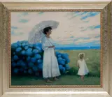 Paul Longenecker, Seaside Hydrangea in Bloom with Mother and Child