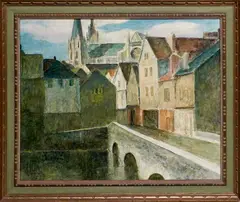 Chartres Cathedral by José Fabri-Canti, Oil on Canvas, offered Oct 2013