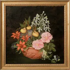 Floral Still Life by Irmgard Arvin, Oil on Panel, offered Oct 2013
