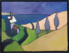 Michael McGuire, Landscape, Oil on Canvas