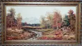 River Landscape by H. Stadler, oil on canvas, offered Nov 2013