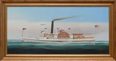 Historic Steamer Nantucket, circa 1885 by K. Scott Cameron, oil on canvas, offered Jul 2013