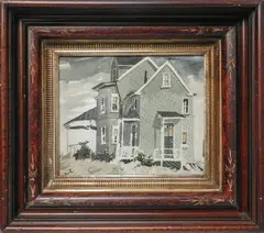 Portrait of a Victorian House by John Austin, watercolor on paper, offered Jul 2013