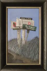 Mail Boxes – Seba E. Pease, The Times Hartford, and Max by John Austin, Tempera on Board, offered Jul 2013